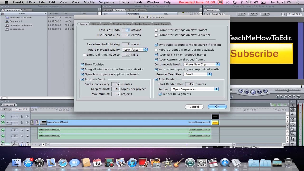 does final cut pro autosave does final cut pro autosave