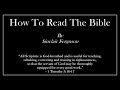 How To Read The Bible - Sinclair Ferguson