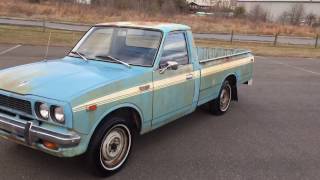 Baby blue 1973 Toyota Hilux BARN FIND pick up truck with SUPER LOW original actual miles!!!