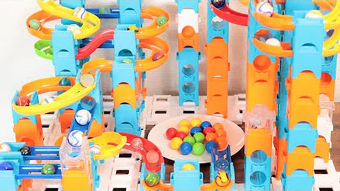 ビー玉ピタゴラスイッチ 海外版くみくみスロープと木のレール Marble Run Race Rubegoldbergmachine Mp3