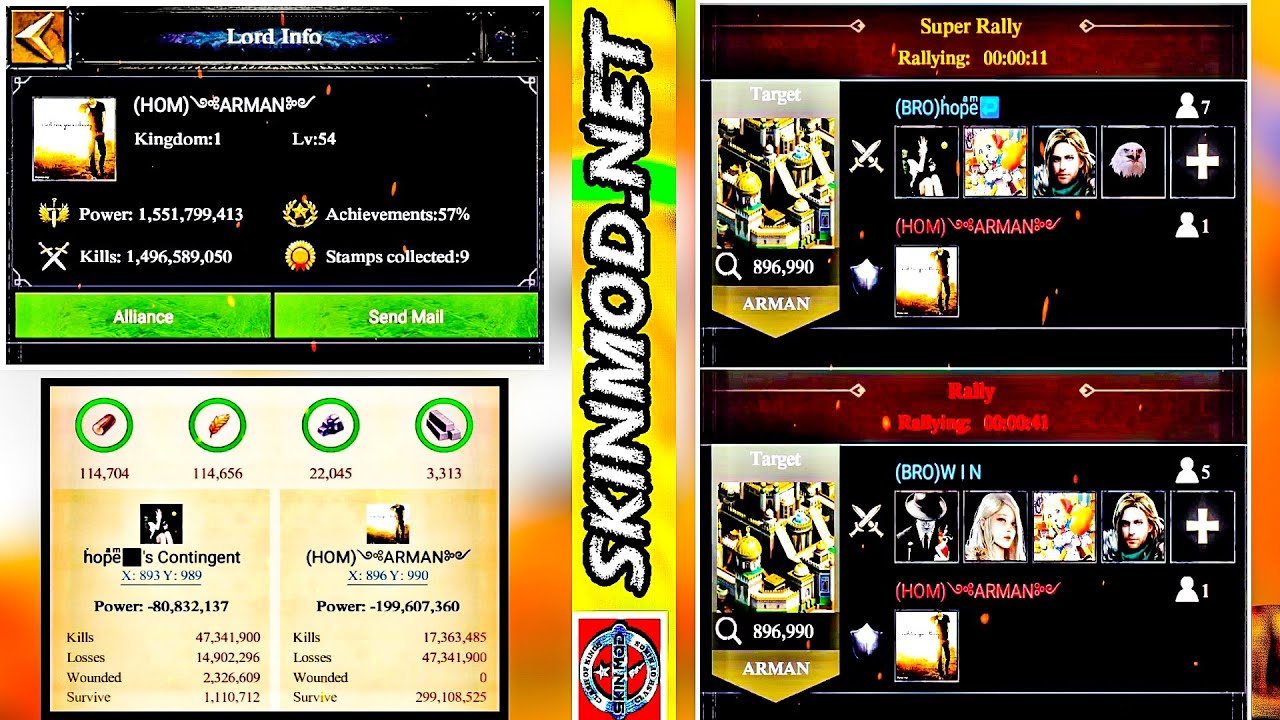 Clash of kings Skin Mod Blood Zone clash of kings