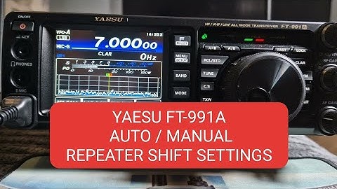 YAESU FT-991a, Auto/Manual Repeater Shift Settings