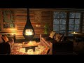 Cozy Winter Ambience | Fireplace & Wind sounds | Sleep, Study, Meditation 10 hours