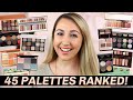 RANKING ALL MY EYESHADOW PALETTES FROM 2020! *45 Palettes Ranked!*