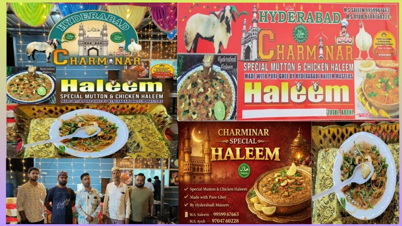 HYDERABAD CHARMINAR SPECIAL MUTTON & CHICKEN HALEEM RAILWAY STATION ROAD ADONI