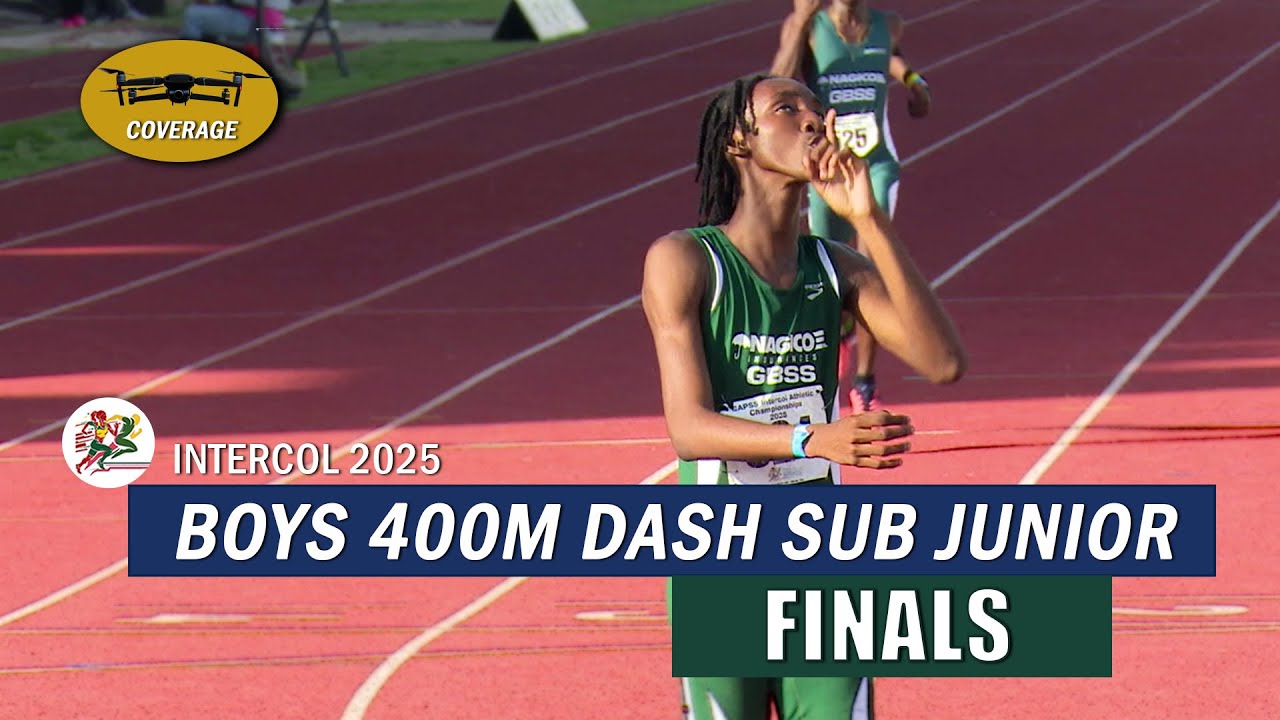 Intercol 2025 Boys 400m Dash Sub Junior (Drone Coverage)