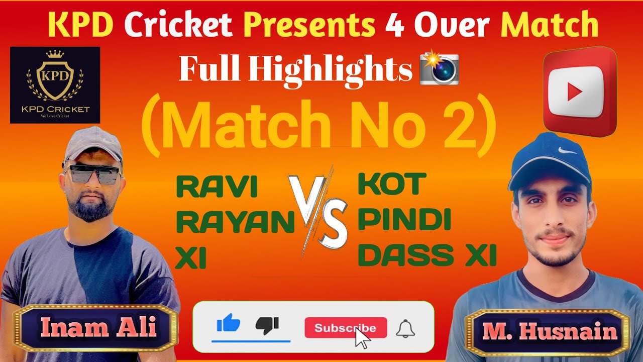 Match No 2 - 3 Match Series - Ravi Rayan vs Kot Pindi Dass at Nona ...