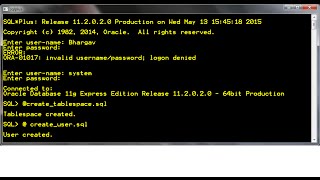 Creating a oracle database using command line (Part 1)
