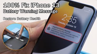 How To Remove iPhone 13 "Important Battery Message" | Bonus Trick After Solution