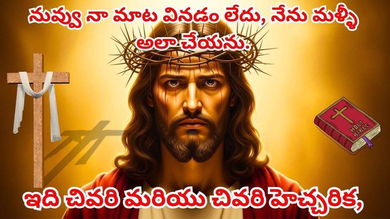 నువ్వు నా మాట వినడం లేదు, నేను మళ్ళీ అలా చేయను. #jesuslovesministry #jesus #bible