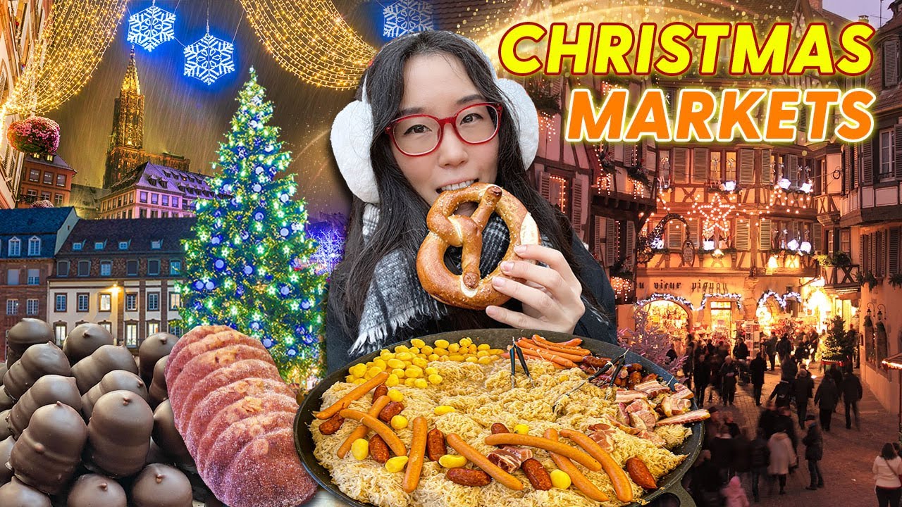 French CHRISTMAS MARKET TOUR 🎄 Food & Shopping in Strasbourg!