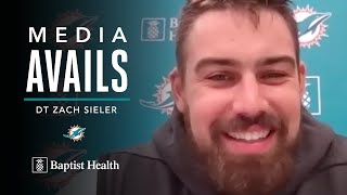 Zach Sieler meets with the media | Miami Dolphins