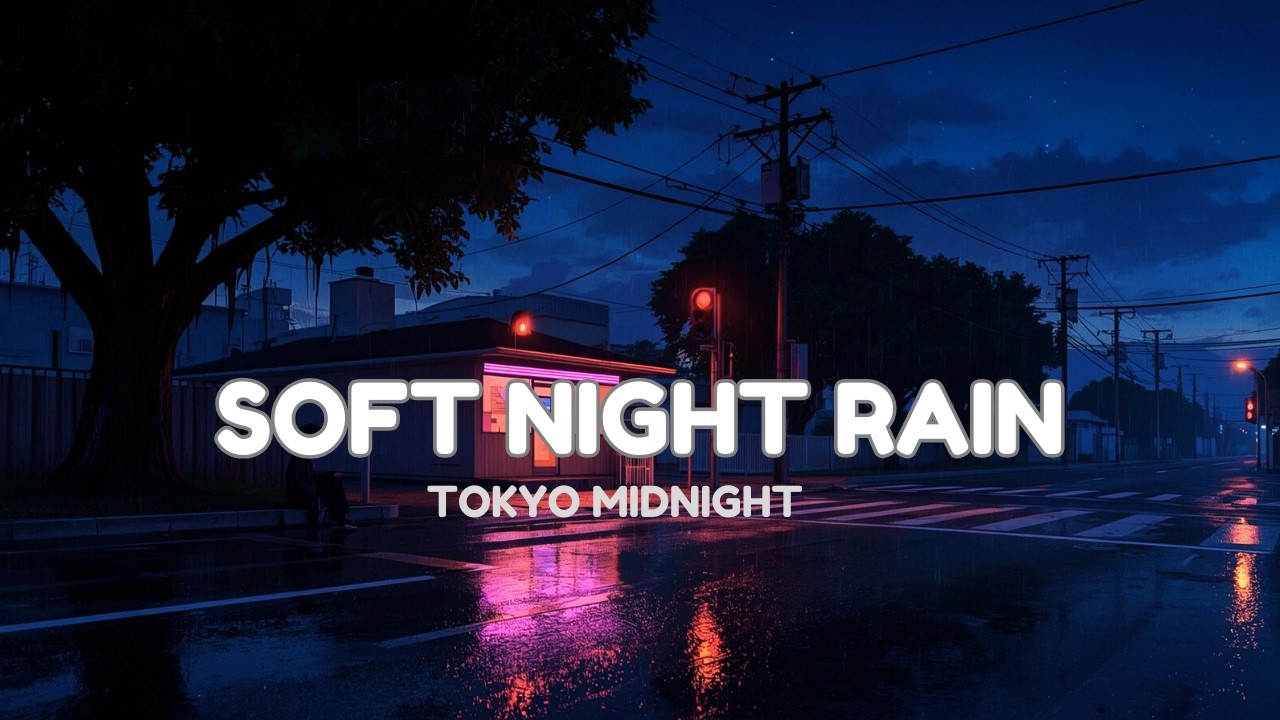 Tokyo Rain Nights 🌧️ | Calm Lofi Music with Rain Sounds for Stress Relief