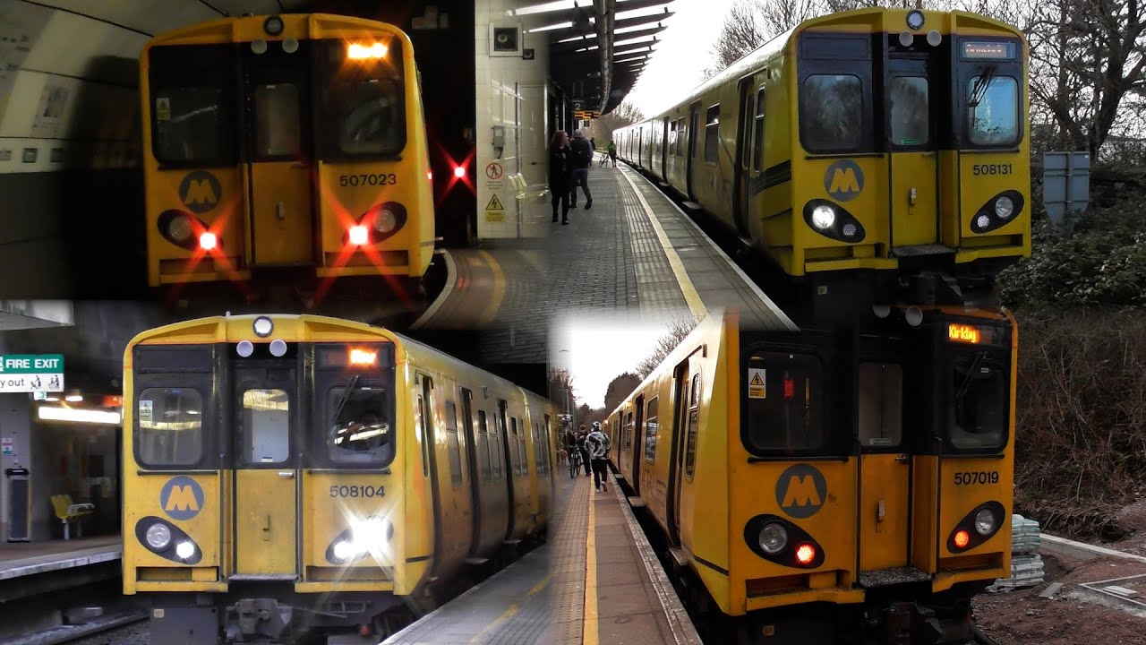 Merseyrail class 507s and 508s in action (30/01/2023)