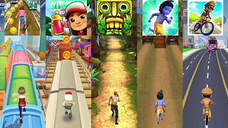 Subway Princess Runner 🆚 Temple Run 2 🆚 Subway Surfers 🆚 Little Krishna 🆚 Little Singham Cycle Race screenshot 5