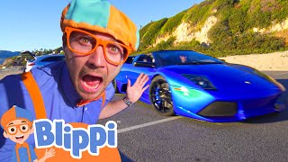 Blippi Drives a SPORTS CAR! 🏎️| Learning & Racing | Educational Vehicle Videos For Kids