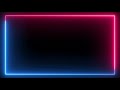 Neon Frame Background, Red Blue Color Border Motion Background Loop | Free Stock Footage