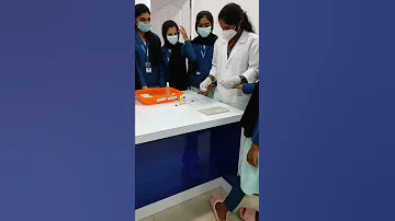 BLOOD GROUPING PRACTICALS BY DMLT STUDENTS 