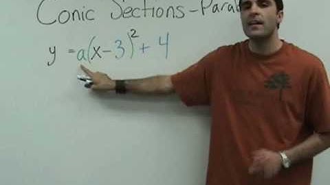 Algebra 2 - Conic Sections - Parabolas