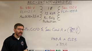 Transformer Secondary Conductors  NEC 240.4(F) & 240.21(C)(1)