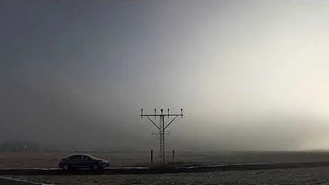 AN225 landing RZE 09.01.2022 with amazing fog clearing effect