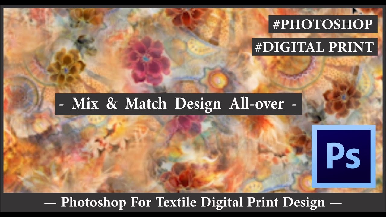 DIGITAL PRINT Mix & Match Design Allover For Textile