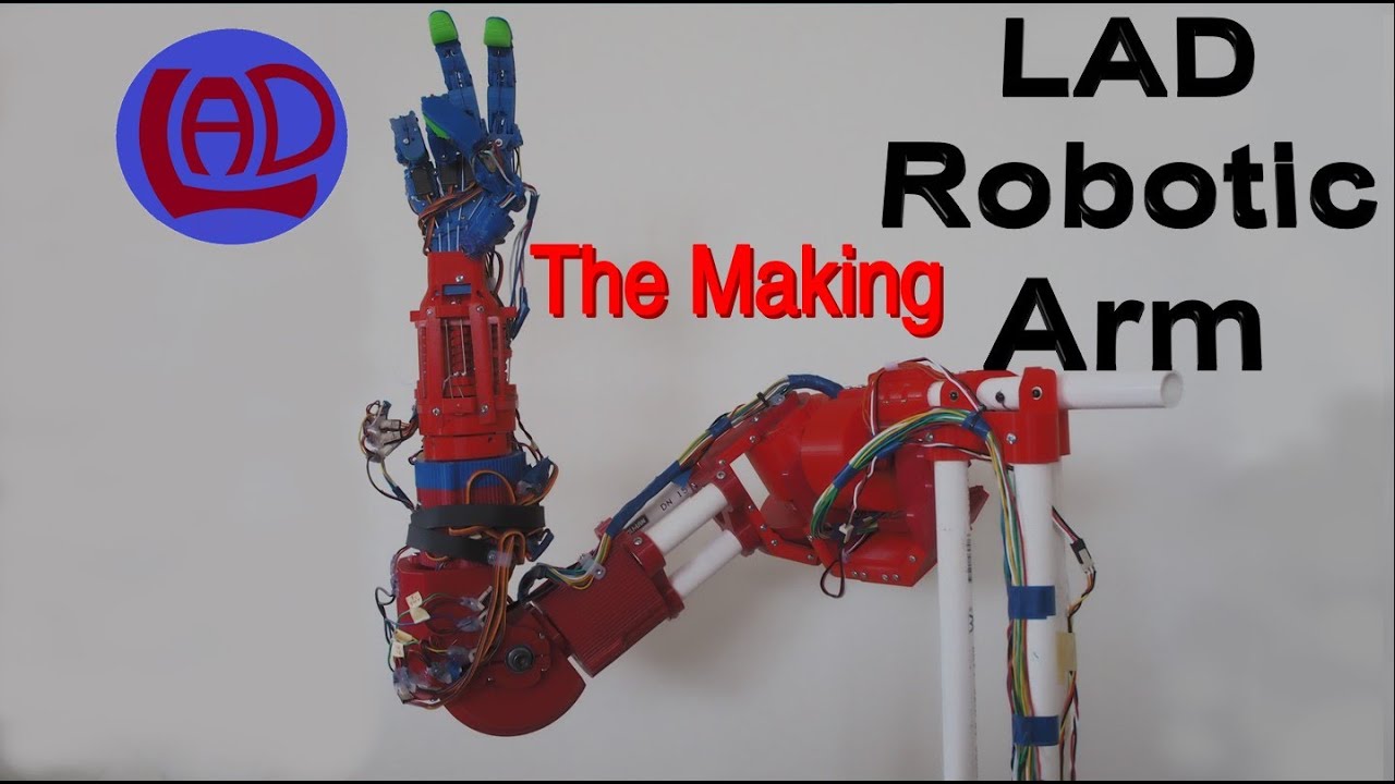 LAD Robotic Arm   The Making   3D printed   5 Servos DIY 3D printed robot arm with arduino