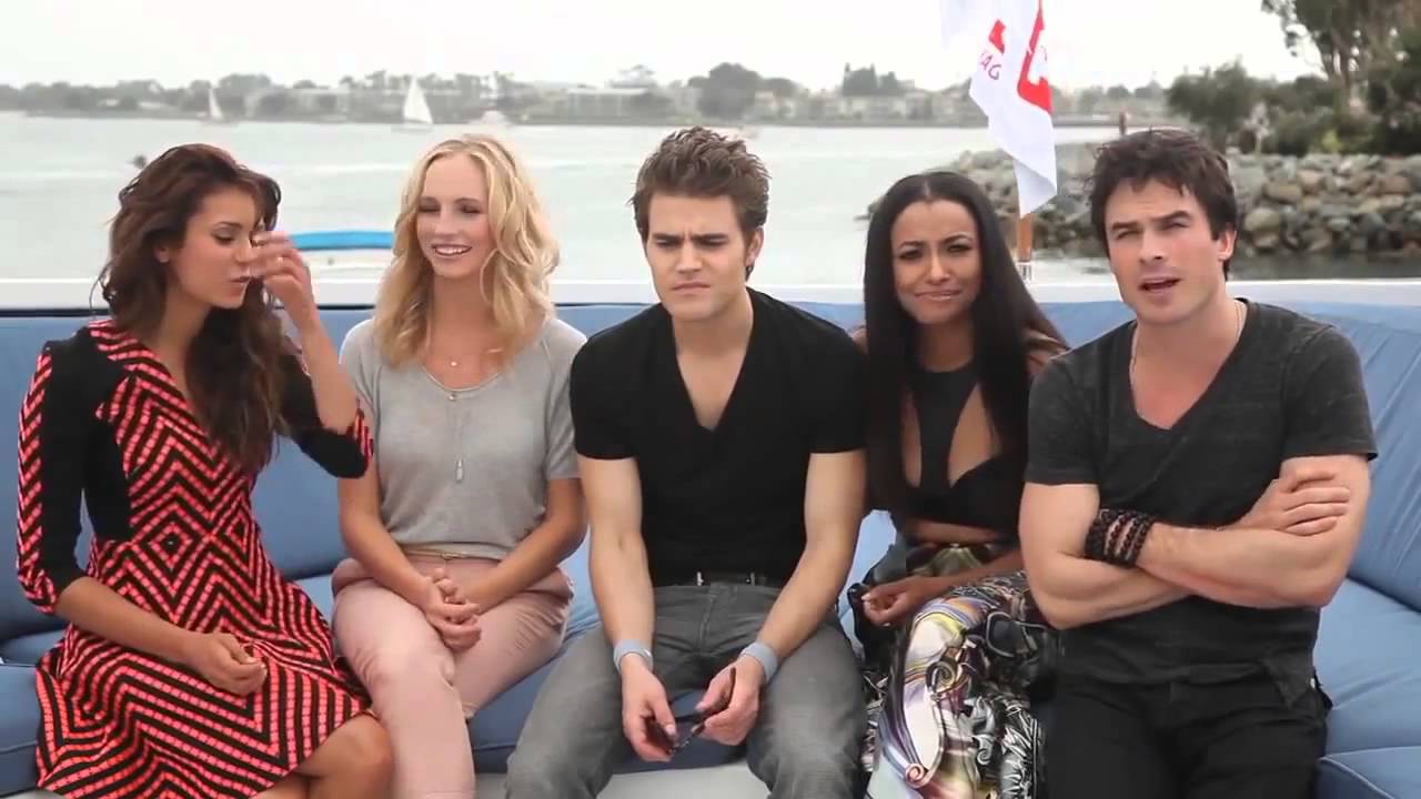 The Vampire Diaries Cast At Tv Guides Yacht Party Comic Con 13 Interview Youtube