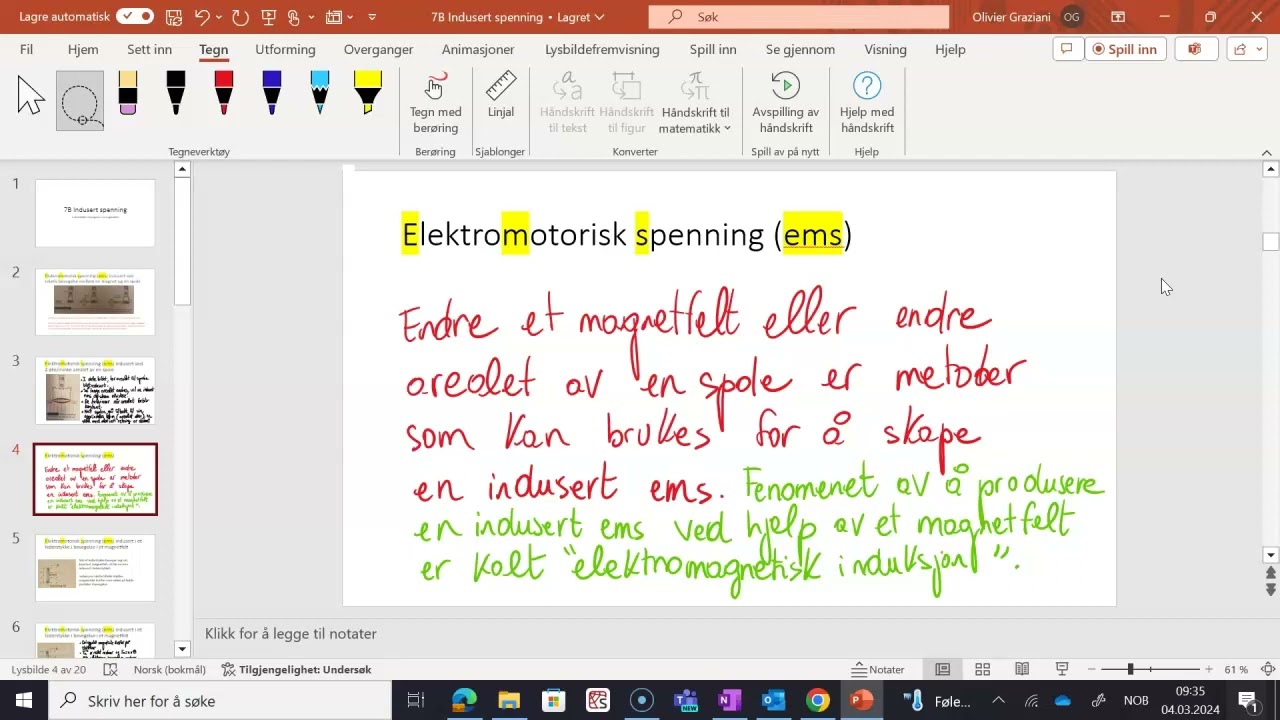 Fysikk 2   7B Indusert spenning del 1
