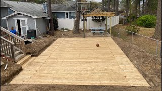 Part 1 How to build an outdoor wooden diy backyard basketball court