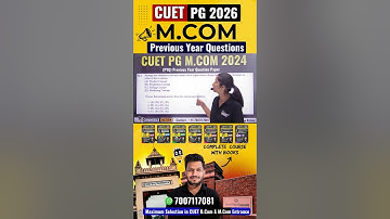 CUET PG M.Com 2026 | Previous Year Question Paper 2024 Join batch #cuetpg2026 #cuetpgmcom2026 #mcom