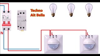 Détecteur de mouvement schéma #détecteur حساس الحركة للإنارة كاشف الحركة للإضاءة توصيل حساس الحركة Détecteur de mouvement schéma #détecteur حساس الحركة للإنارة كاشف الحركة للإضاءة توصيل حساس الحركة