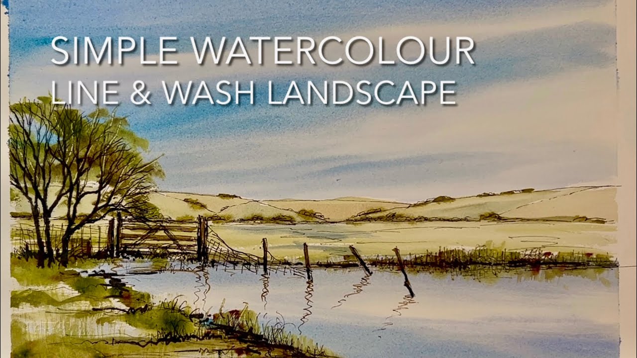 SIMPLE Watercolor LINE & WASH Landscape Painting Techniques SIMPLE ...