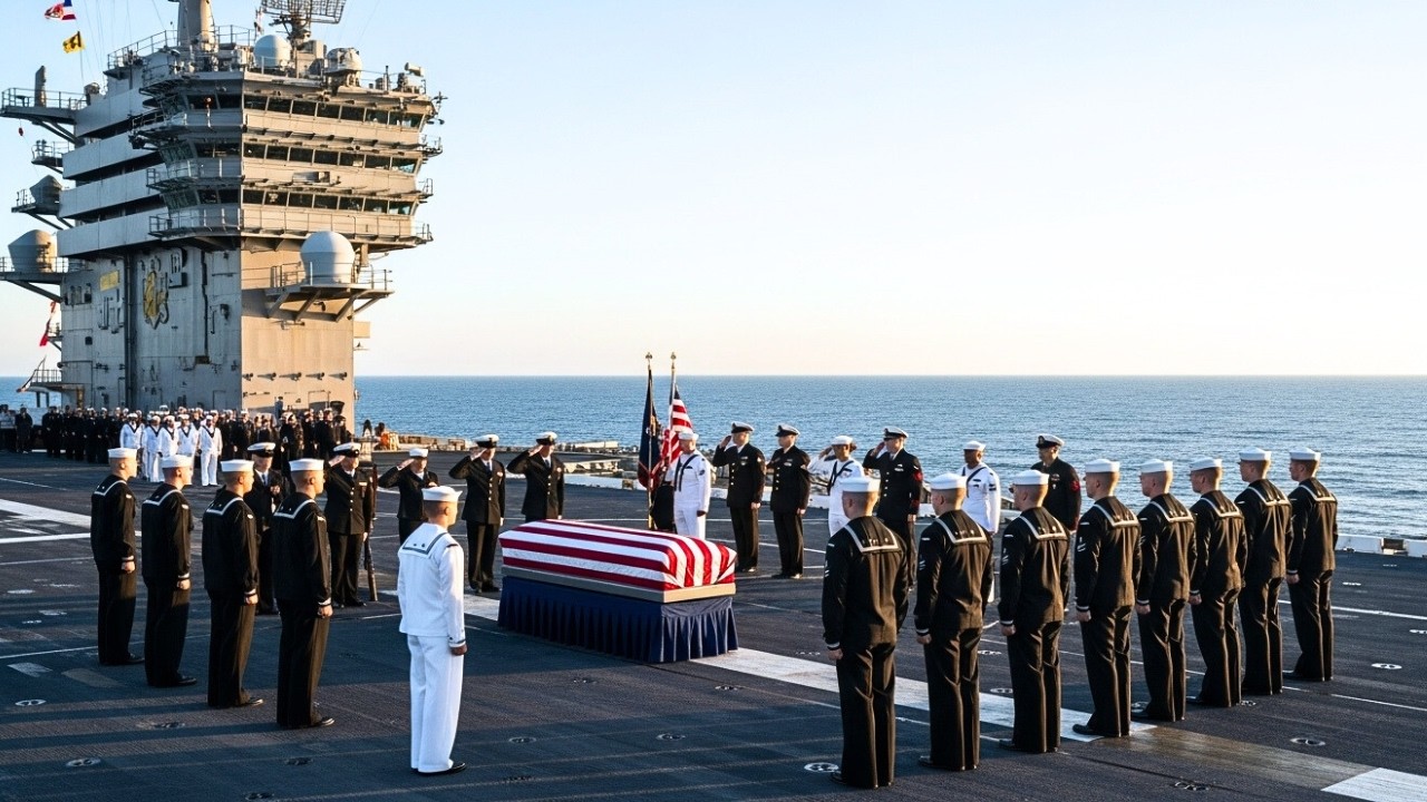 Qué pasa cuando un marino muere en un portaaviones en medio del océano