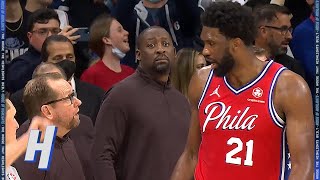 Joel Embiid \& Nick Nurse Exchange Words at the End of the Game 👀