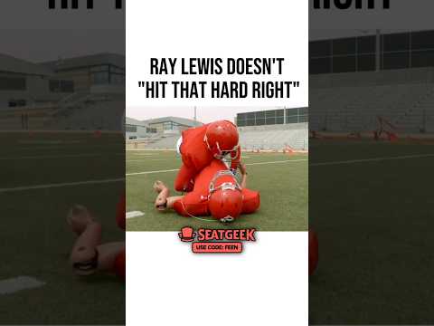 Ray Lewis doesn't "Hit that hard right" #nfl