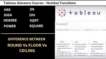Number Function With Usecase in Tableau - Video-14 | Number Calculations | Tableau Advance Course
