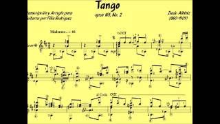 John Williams - Tango Opus 165, No. 2 Albéniz Music Score chords