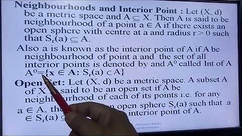 Open and Closed Set , Complete Metric Space  by Dr. Omkar Lal Shrivastava