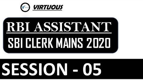 SBI CLERK MAINS & RBI ASSISTANT MAINS 2020 || SESSION -05 || REASONING ABILITY