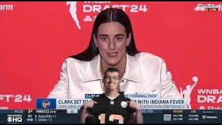 Caitlin Clark PRESS CONFERENCE, INTERVIEW, After Being Drafted By Indiana Fever 2024 WNBA Draft