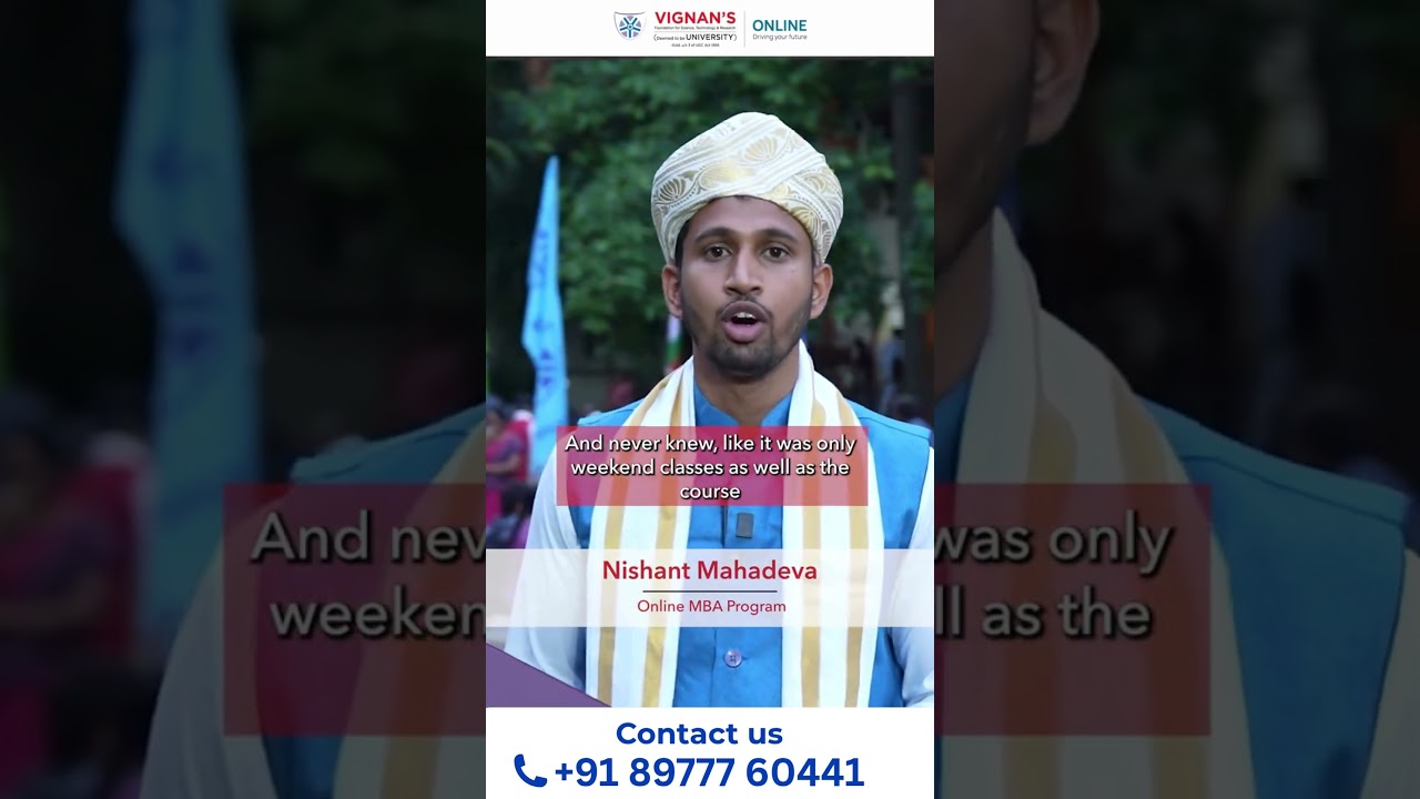 How I Earned My MBA While Working Full-Time | Vignan Online Review