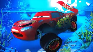 Drowned LIGHTNING MCQUEEN fell into the water! Can Mater help? MCQUEEN deep underwater! PIxar Cars