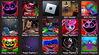 Poppy Playtime Chapter 3,Daddy Long Legs Over Catnap,Poppy Playtime 4,All versions Poppy, Roblox...