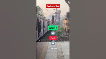 Indian Railway Automatic Signalling | Green Red Yellow aspect | #signal #shorts  #railwaysignalling