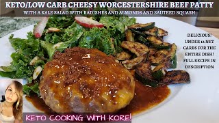 KETO / LOW CARB Cheesy Worcestershire Beef Patties. Green Chef #6