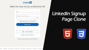 LinkedIn Signup Page Clone with HTML & CSS