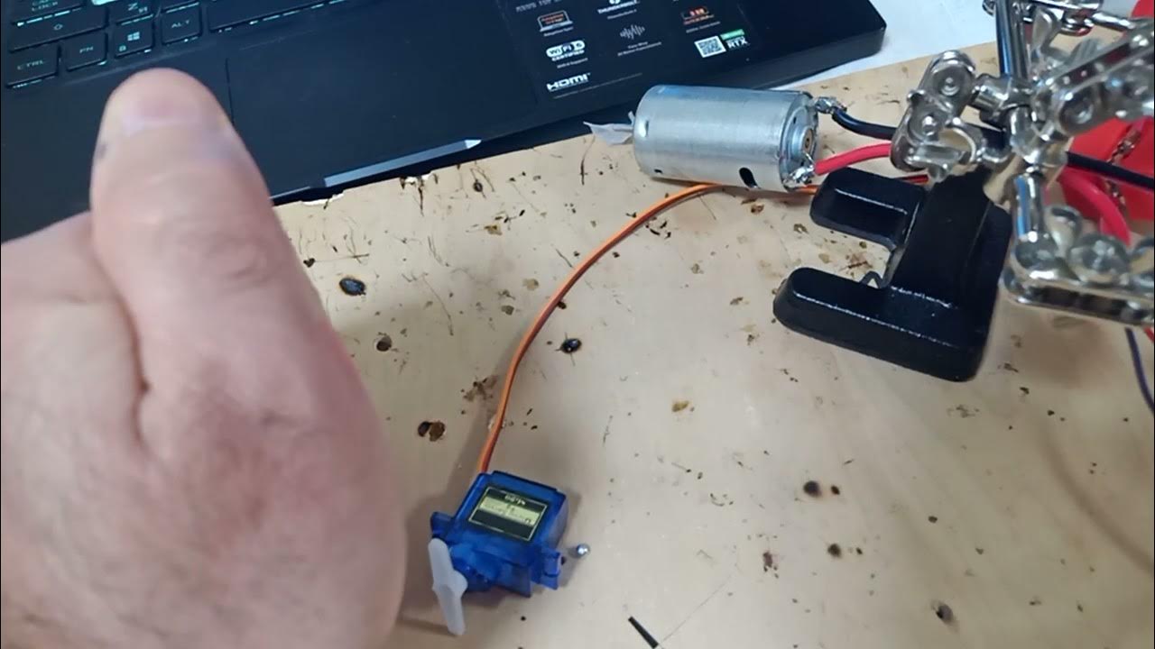 NRF24 plus 2 potentiometers on transmitting side and a DC motor and a