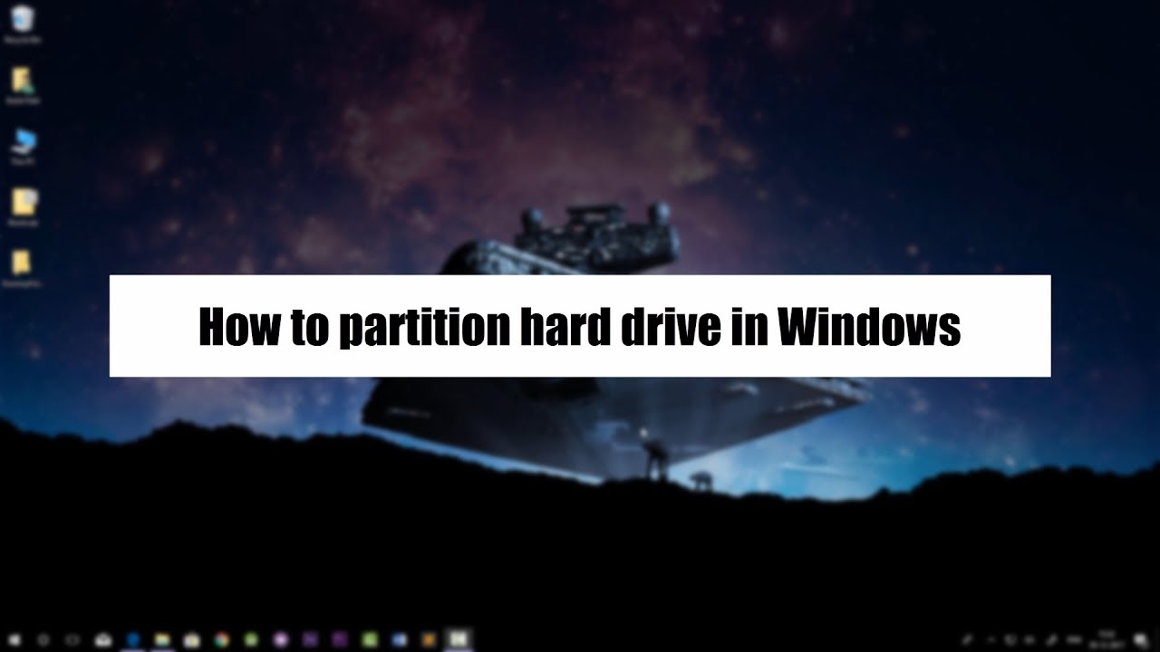 Quick video 3 : How to partition hard drive in windows PC - YouTube