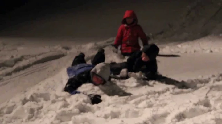 Nighttime Sled Riding Helsel